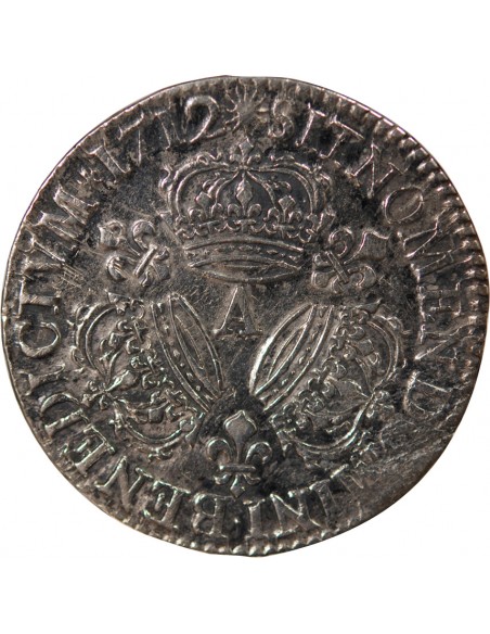 LOUIS XIV - 1/2 ECU AUX 3 COURONNES - 1712 A PARIS