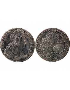 LOUIS XIV - 1/2 ECU AUX 3 COURONNES - 1712 A PARIS 2