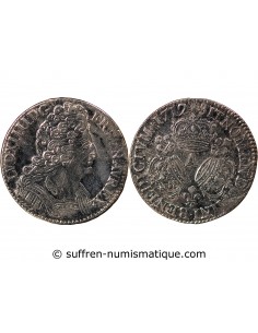 LOUIS XIV - 1/2 ECU AUX 3 COURONNES - 1712 A PARIS