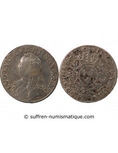 LOUIS XV - ECU AUX BRANCHES D'OLIVIER, ARGENT - 1736 E TOURS