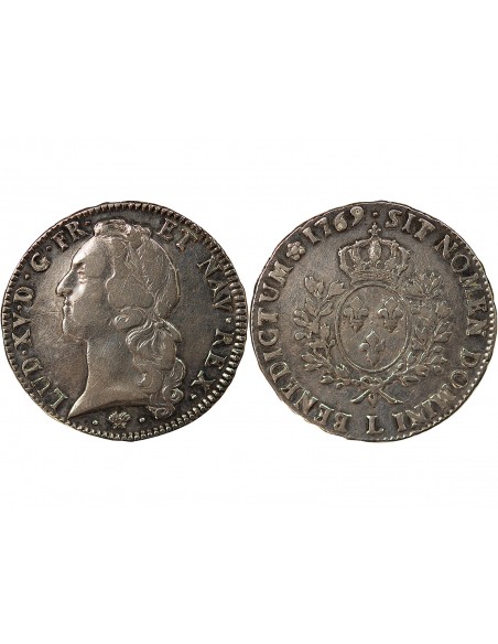 LOUIS XV - ECU AU BANDEAU, ARGENT - 1769, L BAYONNE