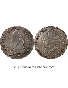 LOUIS XVI - ECU AUX RAMEAUX D'OLIVIER, ARGENT - 1782, Q PERPIGNAN