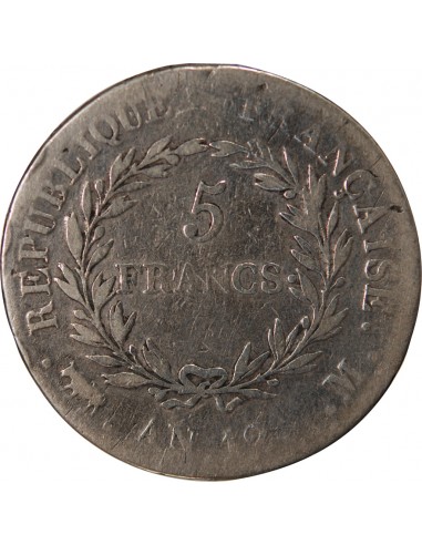 BONAPARTE Ier CONSUL﻿ - 5 FRANCS, ARGENT - AN 12, M TOULOUSE
