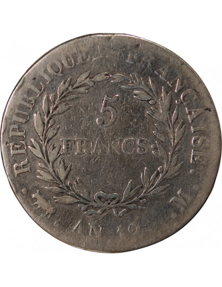 BONAPARTE Ier CONSUL﻿ - 5 FRANCS, ARGENT - AN 12, M TOULOUSE