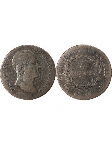 BONAPARTE Ier CONSUL﻿ - 5 FRANCS, ARGENT - AN 12, M TOULOUSE