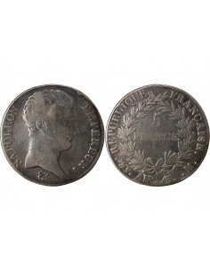 REPUBLIQUE, NAPOLEON Ier - 5 FRANCS ARGENT - AN 13, M TOULOUSE 2