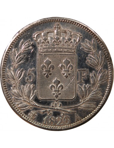 CHARLES X - 5 FRANCS ARGENT, 1er TYPE - 1826, A PARIS
