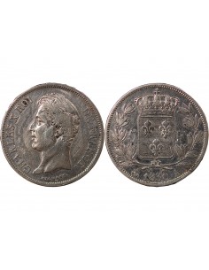 CHARLES X﻿ - 5 FRANCS ARGENT, TRANCHE EN RELIEF - 1830, A PARIS 2