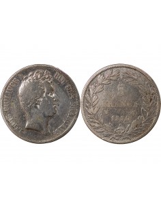 LOUIS PHILIPPE﻿ - 5 FRANCS 1830 W LILLE "Tiolier sans le I, Tr creux" 2