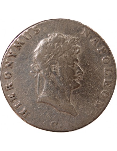 ALLEMAGNE, ROYAUME DE WESTPHALIE, JÉRÔME BONAPARTE - 2/3 THALER ARGENT - 1813, C CLAUSTHAL