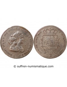 ITALIE, ROYAUME D'ETRURIE, CHARLES-LOUIS & MARIE LOUISE - 10 LIRE ARGENT - 1807, FLORENCE