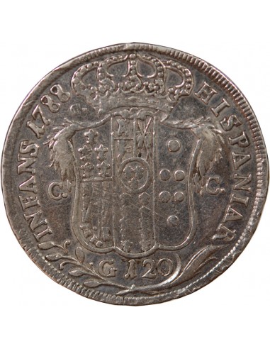 ITALIE, ROYAUME DE NAPLES, FERDINAND IV - 120 GRANA ARGENT - 1788, NAPLES