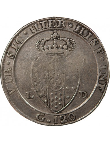 ITALIE, ROYAUME DE NAPLES, FERDINAND IV - 120 GRANA ARGENT - 1805 NAPLES