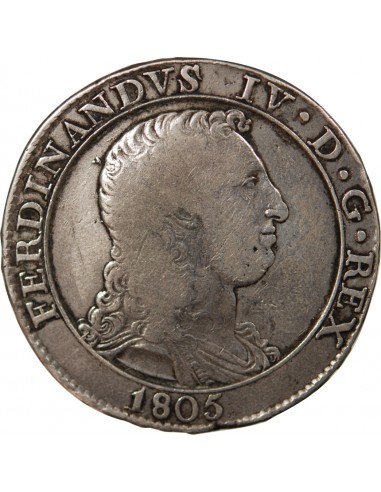 ITALIE, ROYAUME DE NAPLES, FERDINAND IV - 120 GRANA ARGENT - 1805 NAPLES