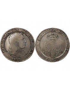 ITALIE, ROYAUME DE NAPLES, FERDINAND IV - 120 GRANA ARGENT - 1805 NAPLES 2