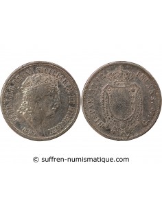 ITALIE, ROYAUME DES DEUX-SICILES, FERDINAND I - 120 GRANA ARGENT, GRANDE TÊTE - 1818, NAPLES