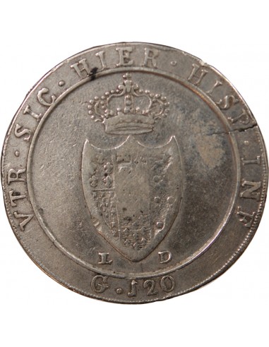 ITALIE, ROYAUME DE NAPLES, FERDINAND IV - 120 GRANA - 1805 NAPLES