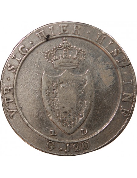 ITALIE, ROYAUME DE NAPLES, FERDINAND IV - 120 GRANA - 1805 NAPLES