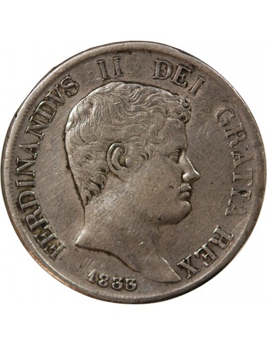 ITALIE, ROYAUME DES DEUX-SICILES, FERDINAND II - 120 GRANA ARGENT, 1er TYPE - 1833 NAPLES