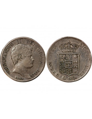 ITALIE, ROYAUME DES DEUX-SICILES, FERDINAND II - 120 GRANA ARGENT, 1er TYPE - 1833 NAPLES