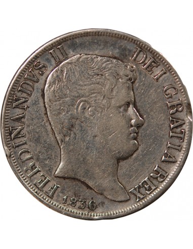 ITALIE, ROYAUME DES DEUX-SICILES, FERDINAND II - 120 GRANA ARGENT, 2nd TYPE - 1836 NAPLES