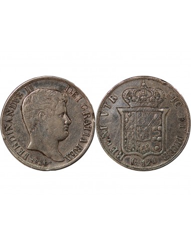 ITALIE, ROYAUME DES DEUX-SICILES, FERDINAND II - 120 GRANA ARGENT, 2nd TYPE - 1836 NAPLES