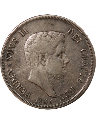 ITALIE, ROYAUME DES DEUX-SICILES, FERDINAND II - 120 GRANA ARGENT, 4eme TYPE - 1841 NAPLES