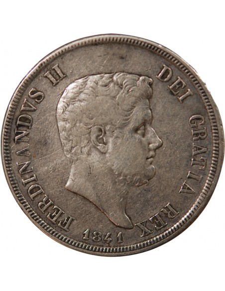 ITALIE, ROYAUME DES DEUX-SICILES, FERDINAND II - 120 GRANA ARGENT, 4eme TYPE - 1841 NAPLES