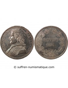VATICAN, PIE IX - SCUDO ARGENT - 1853 AN VII R ROME