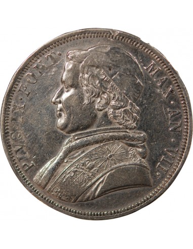 VATICAN, PIE IX - SCUDO ARGENT - 1853 AN VII R ROME