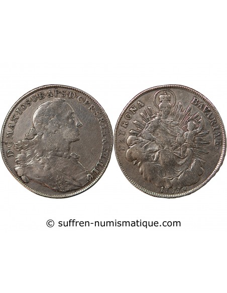 ALLEMAGNE, BAVIERE, MAXIMILIEN III JOSEPH - THALER ARGENT - 1755, MUNICH