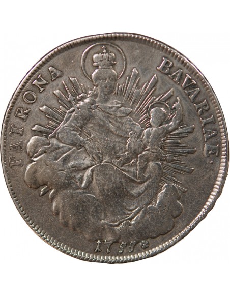 ALLEMAGNE, BAVIERE, MAXIMILIEN III JOSEPH - THALER ARGENT - 1755, MUNICH
