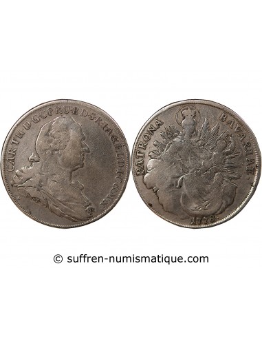 ALLEMAGNE, BAVIERE, CHARLES THEODORE - THALER ARGENT - 1778, MUNICH