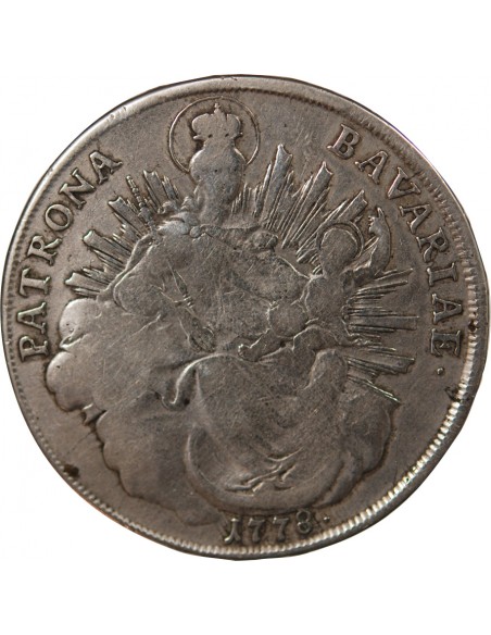 ALLEMAGNE, BAVIERE, CHARLES THEODORE - THALER ARGENT - 1778, MUNICH