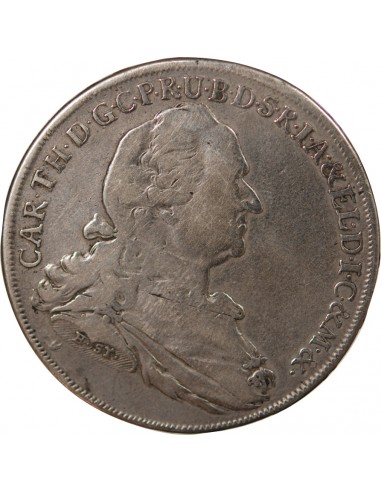 ALLEMAGNE, BAVIERE, CHARLES THEODORE - THALER ARGENT - 1778, MUNICH