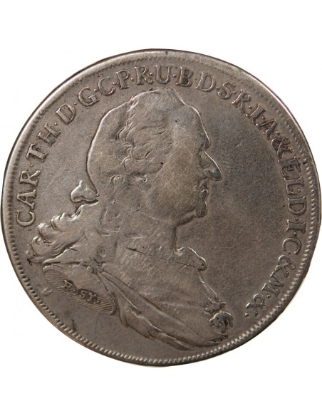 ALLEMAGNE, BAVIERE, CHARLES THEODORE - THALER ARGENT - 1778, MUNICH