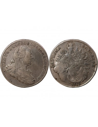 ALLEMAGNE, BAVIERE, CHARLES THEODORE - THALER ARGENT - 1778, MUNICH