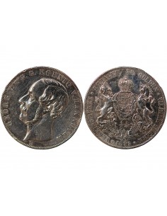 ALLEMAGNE, HANOVRE, GEORGE V - 2 THALER ARGENT - 1855 B 2