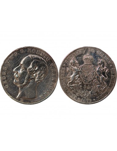 ALLEMAGNE, HANOVRE, GEORGE V - 2 THALER ARGENT - 1855 B