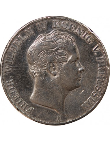 ALLEMAGNE, PRUSSE, FREDERIC GUILLAUME IV - 2 THALER ARGENT - 1845 A BERLIN