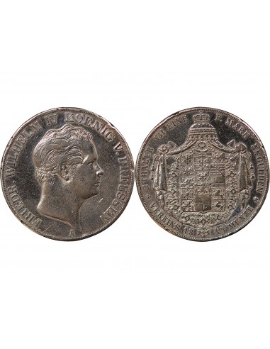 ALLEMAGNE, PRUSSE, FREDERIC GUILLAUME IV - 2 THALER ARGENT - 1845 A BERLIN