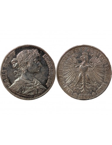 ALLEMAGNE, VILLE LIBRE IMPERIALE DE FRANCFORT - THALER ARGENT - 1860