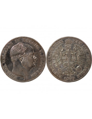 ALLEMAGNE, PRUSSE, FREDERIC GUILLAUME IV - VEREINSTHALER ARGENT - 1859 A BERLIN