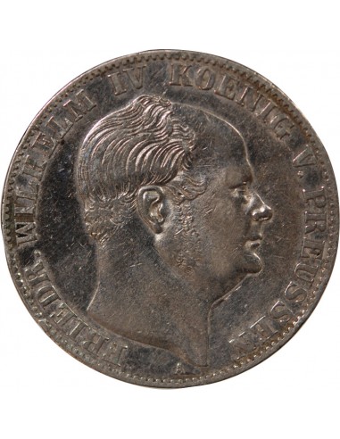 ALLEMAGNE, PRUSSE, FREDERIC GUILLAUME IV - VEREINSTHALER ARGENT - 1859 A BERLIN