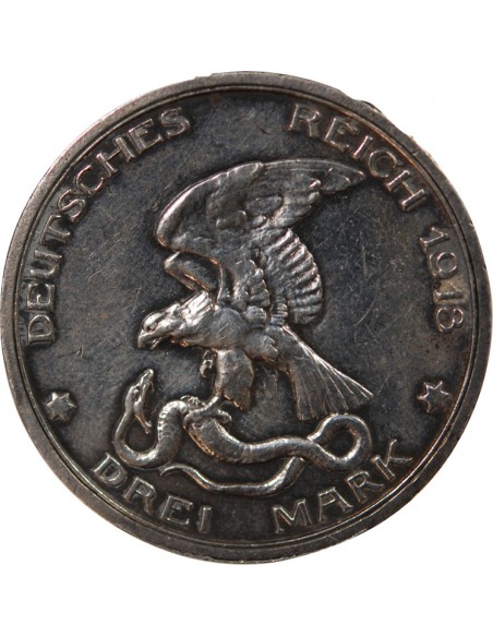 ALLEMAGNE, PRUSSE, GUILLAUME II - 3 MARK ARGENT - 1913, BERLIN