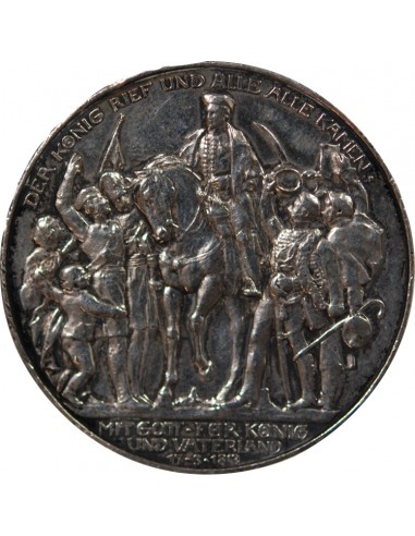 ALLEMAGNE, PRUSSE, GUILLAUME II - 3 MARK ARGENT - 1913, BERLIN