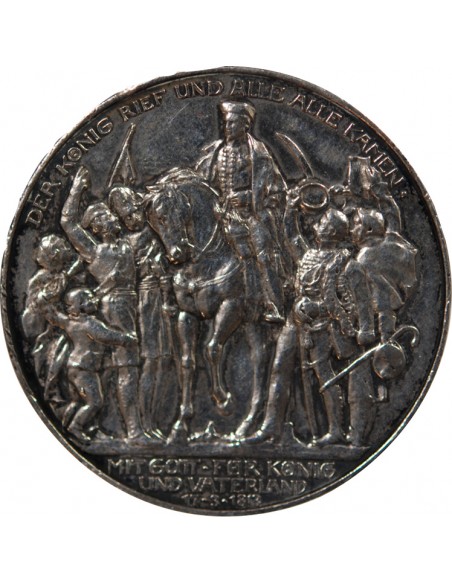 ALLEMAGNE, PRUSSE, GUILLAUME II - 3 MARK ARGENT - 1913, BERLIN