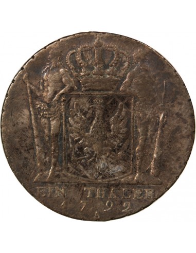 ALLEMAGNE, PRUSSE, FREDERIC-GUILLAUME II - THALER ARGENT - 1792 A BERLIN