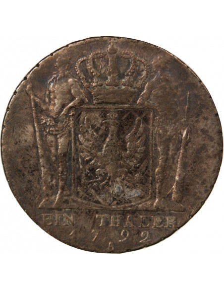 ALLEMAGNE, PRUSSE, FREDERIC-GUILLAUME II - THALER ARGENT - 1792 A BERLIN