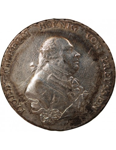 ALLEMAGNE, PRUSSE, FREDERIC-GUILLAUME II - THALER ARGENT - 1792 A BERLIN